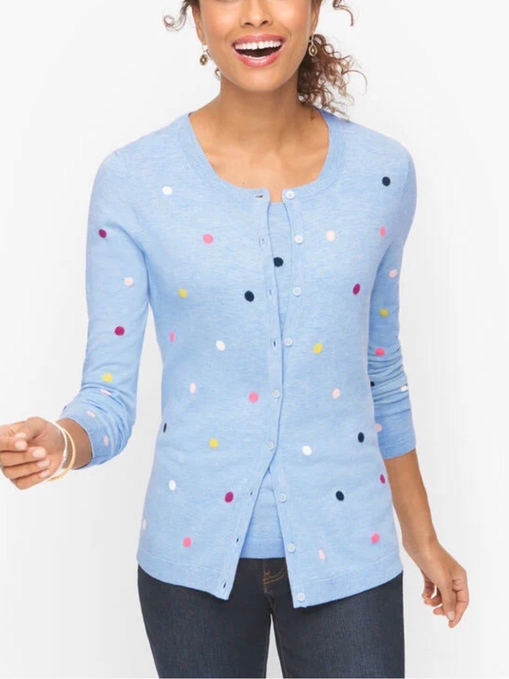 Talbots Charming Cardigan in Light Blue P